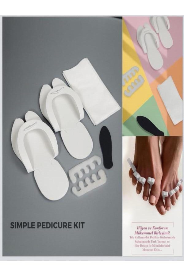 Tek Kullanımlık Basit Pedikür Kiti , Hepsi Tek Kullanımlık Terlik , Parmak Arası , Ponza , Havlu